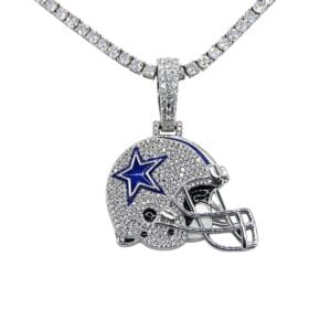 Dallas Football Helmet Pendant Necklace- Gift for Fans