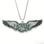 Philadelphia Football Wing Pendant Necklace 24 inch-Jewelry Gift for Football Fans