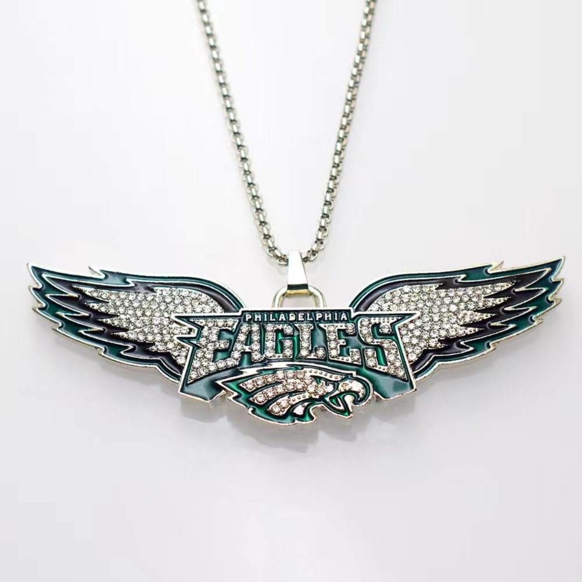 Philadelphia Football Wing Pendant Necklace 24 inch-Jewelry Gift for Football Fans