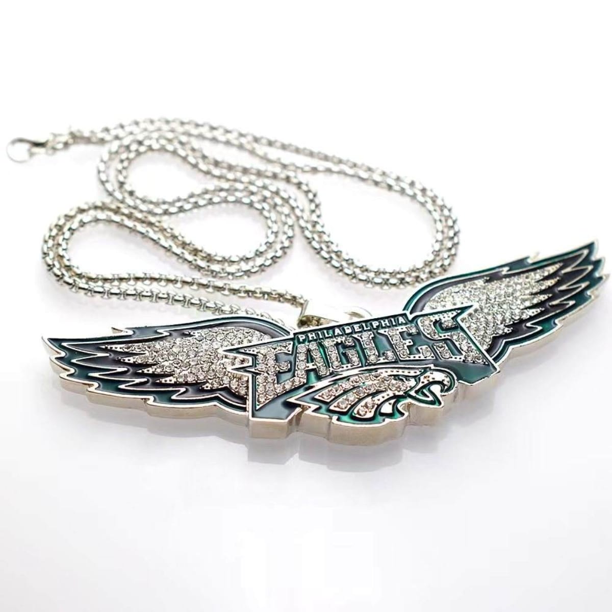 Philadelphia Football Wing Pendant Necklace 24 inch-Jewelry Gift for Football Fans